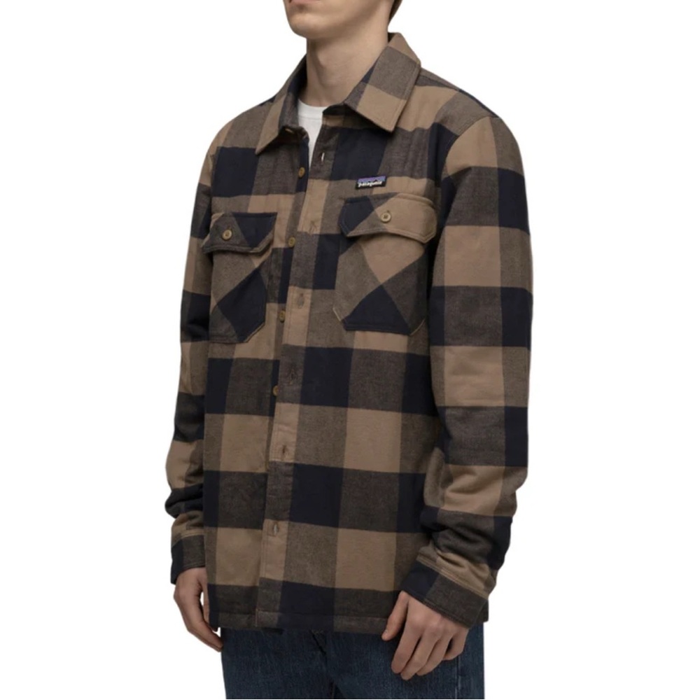 Patagonia Tan and Black Lightweight Shirt Jacket